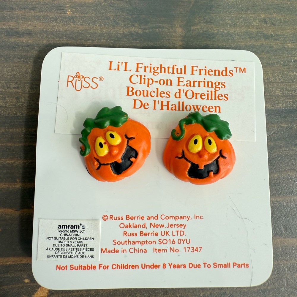 Vintage Halloween clip on earrings 🎃RUSS